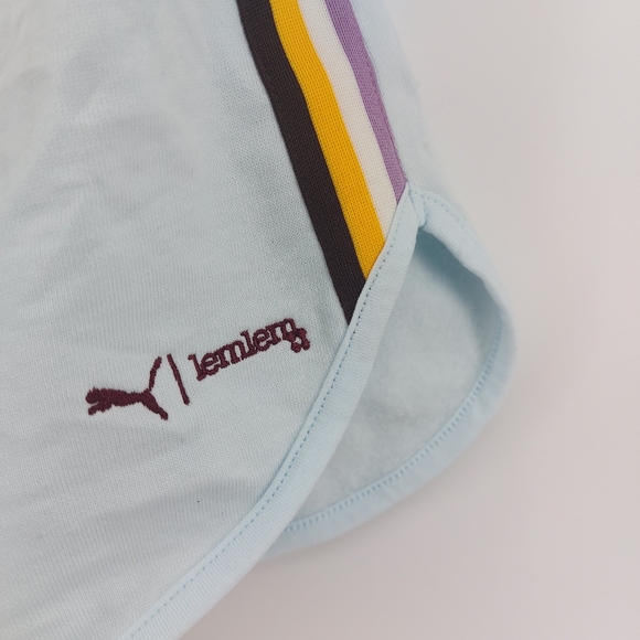 Lemlem X Puma Moisture Management Blue Shorts Size Small - Picture 3 of 7